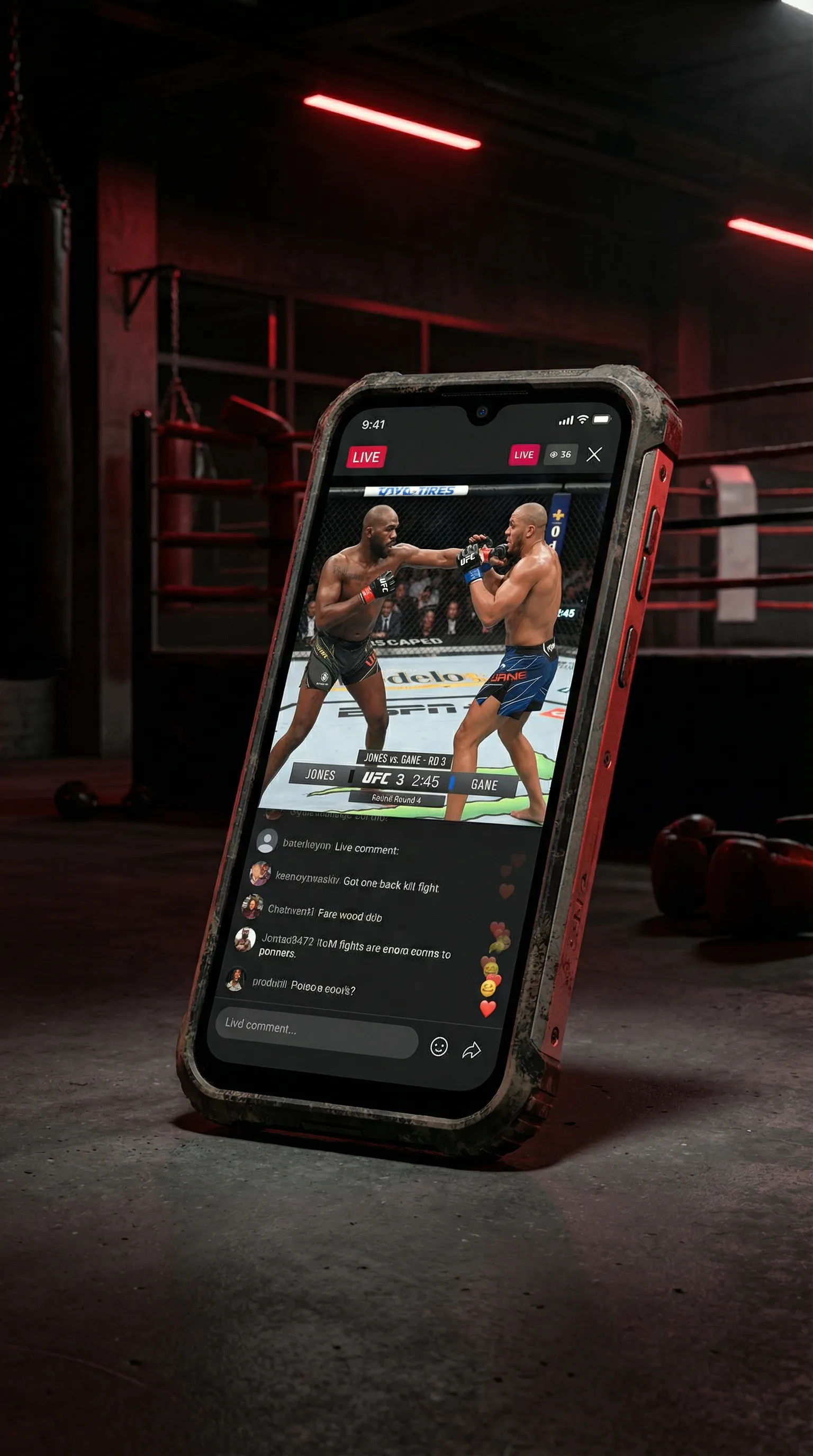 青柠TV在线观看 移动端APP格斗直播界面